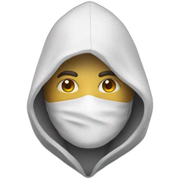 person in mask and hood emoji