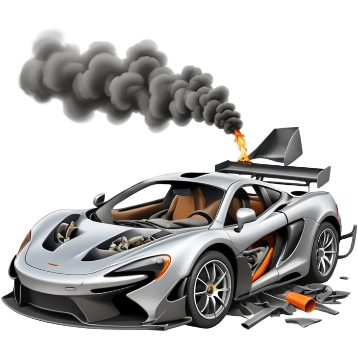 mclaren sportcar car crash emoji
