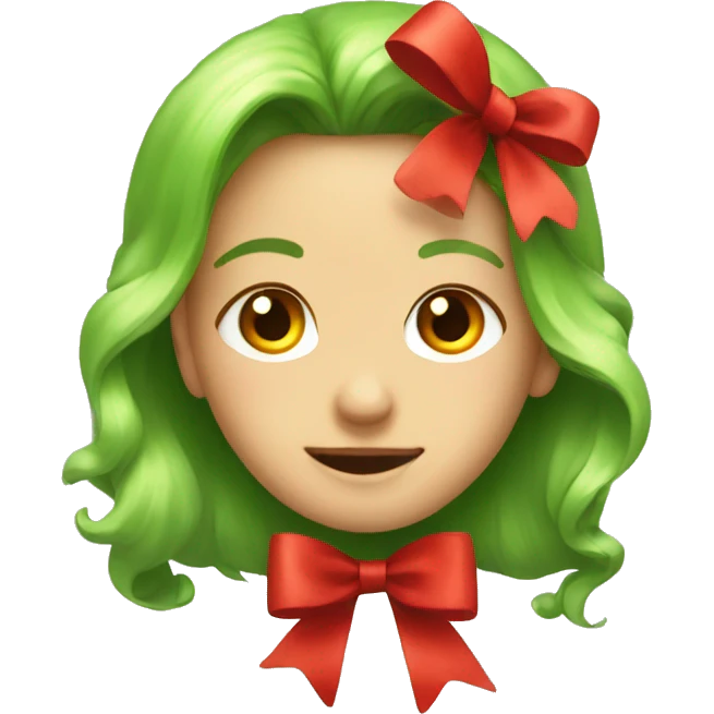 Red and gree Bow emoji