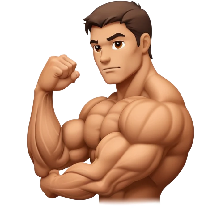 muscular arm with bulging biceps and veins emoji