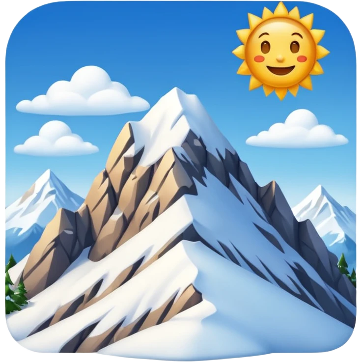 Une montagne qui rigole emoji