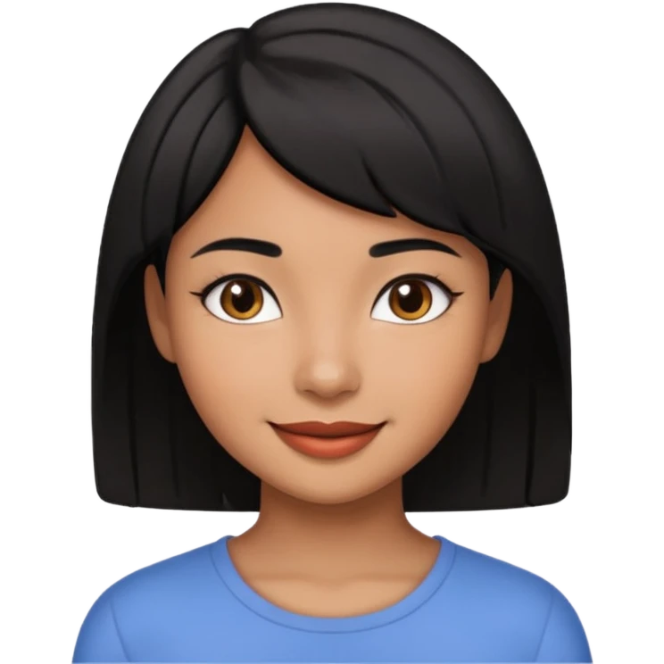 Morena cabelo curto preto emoji