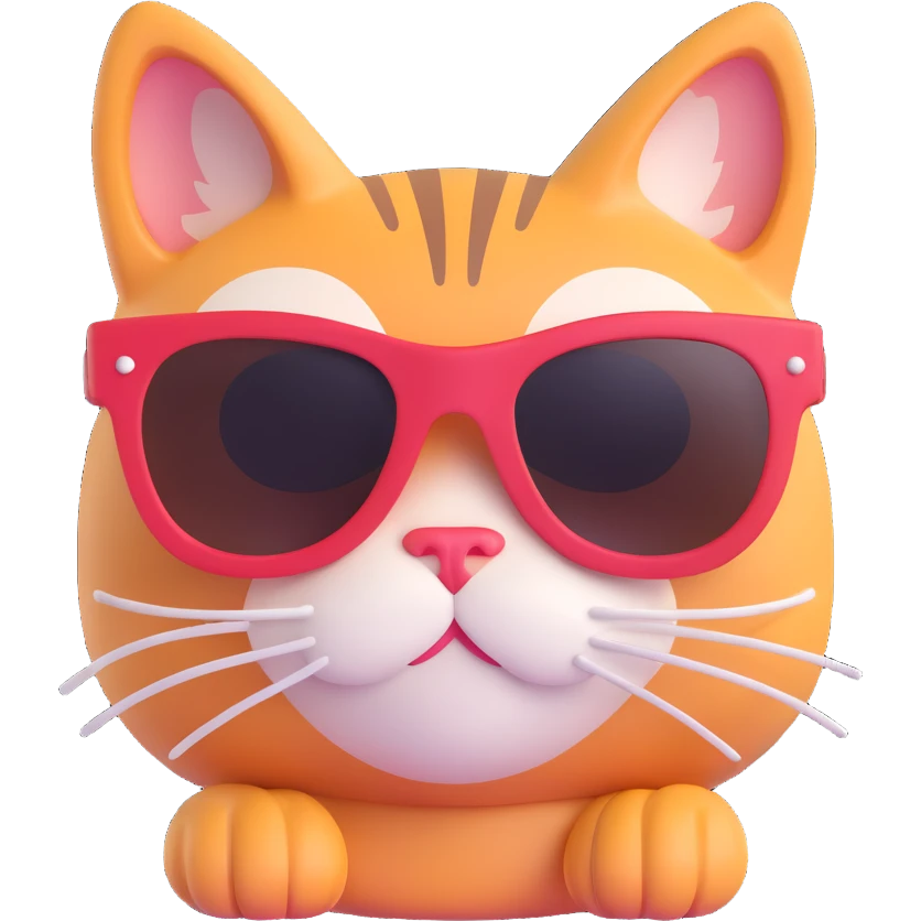 Cat wearing sunglasses emoji