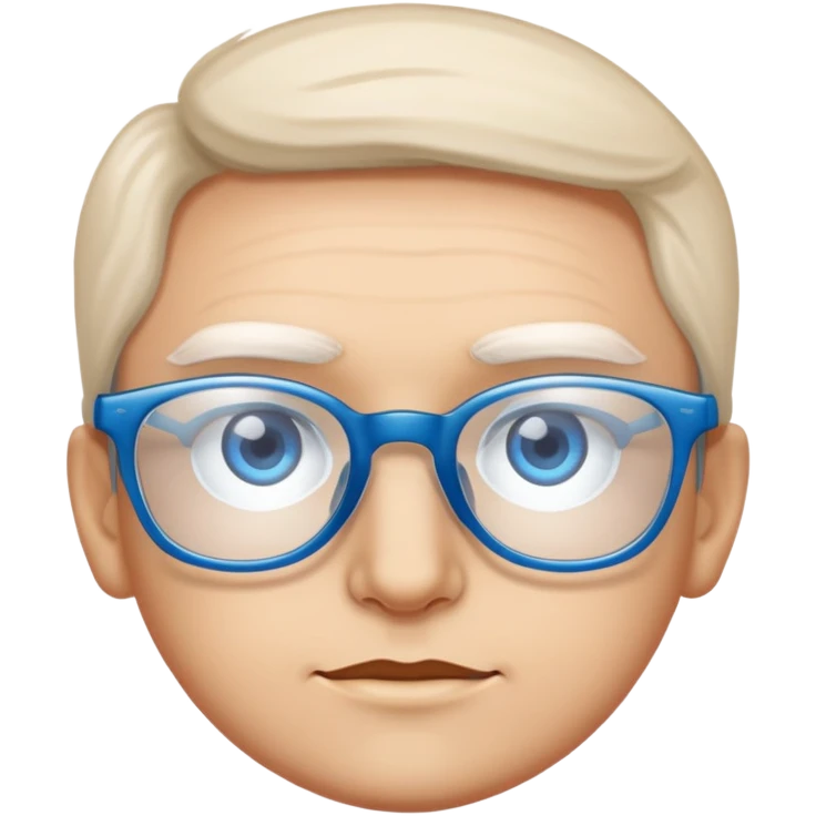only blue glasses with transparent lenses  only eyes, without the rest of the face! emoji