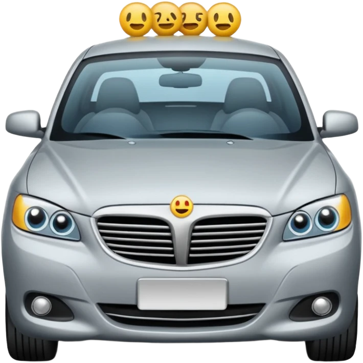 car in middle traffic lane emoji emoji