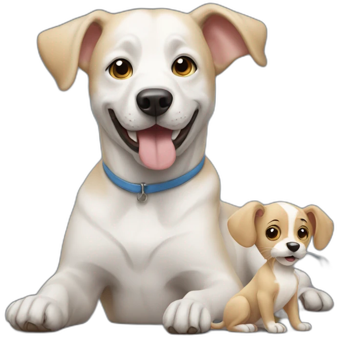 dog with mouse emoji