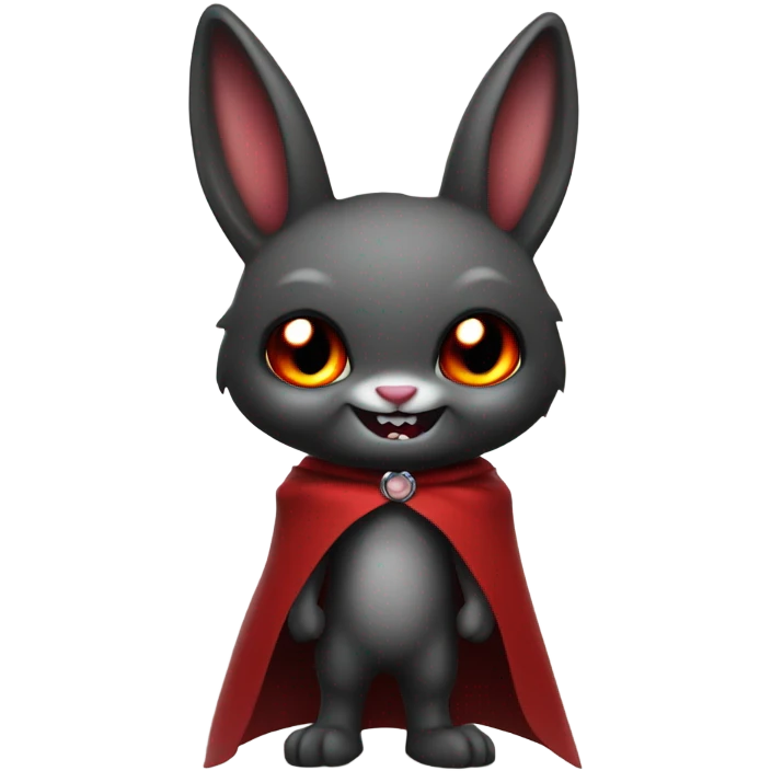 Rabbit as vampire emoji