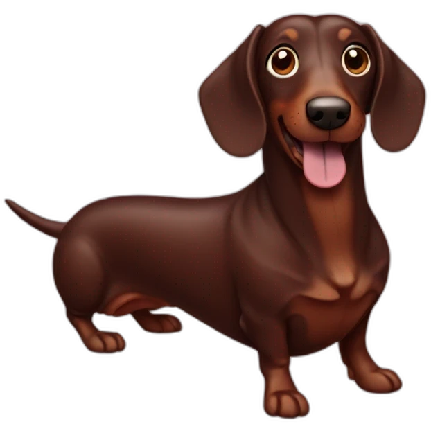 Chocolate sausage dog emoji
