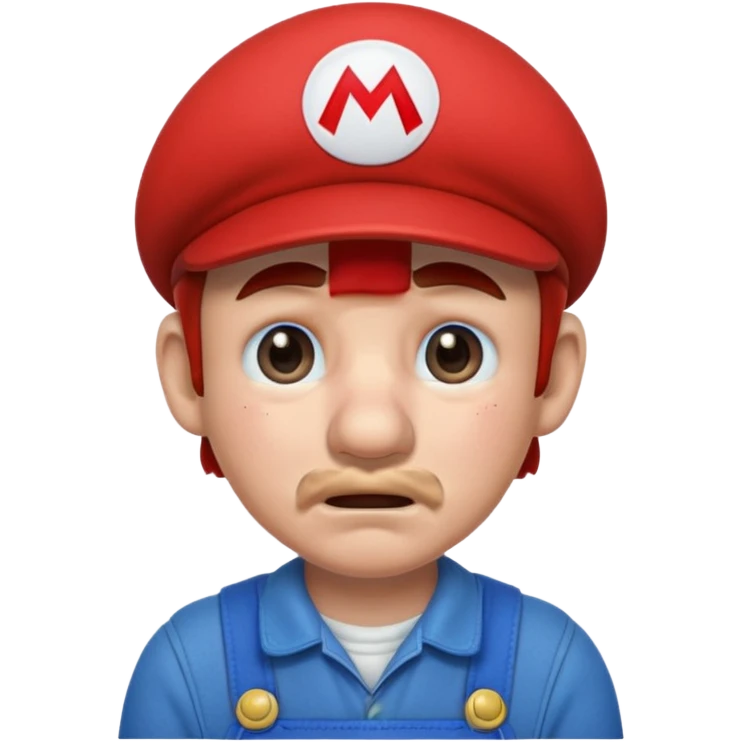 Super Mario crying  emoji