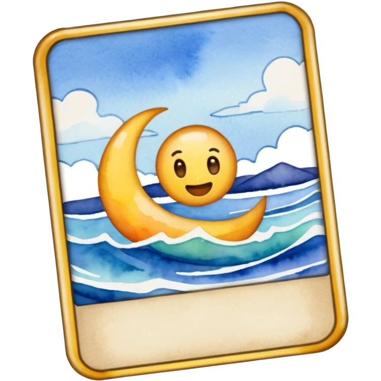 trading watercolor art style emoji