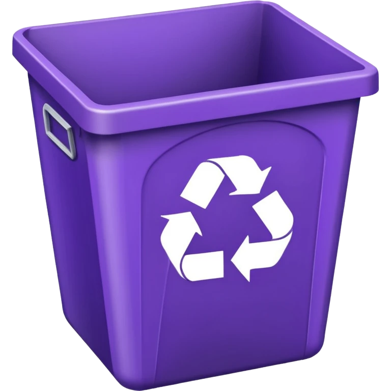 purple recycle bin full emoji