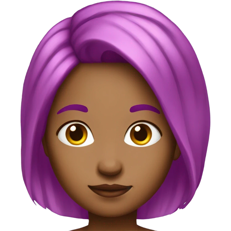 Purple majenta pink hair girl emoji