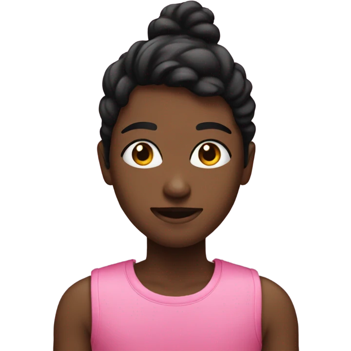 black and pink emoji