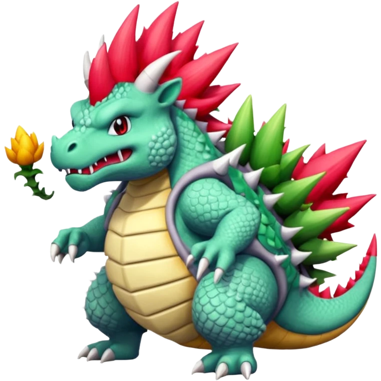 Ugly Fey Toony Bowser-Rhydon-Shaymin-dragon emoji