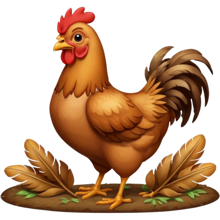 chicken eat emoji