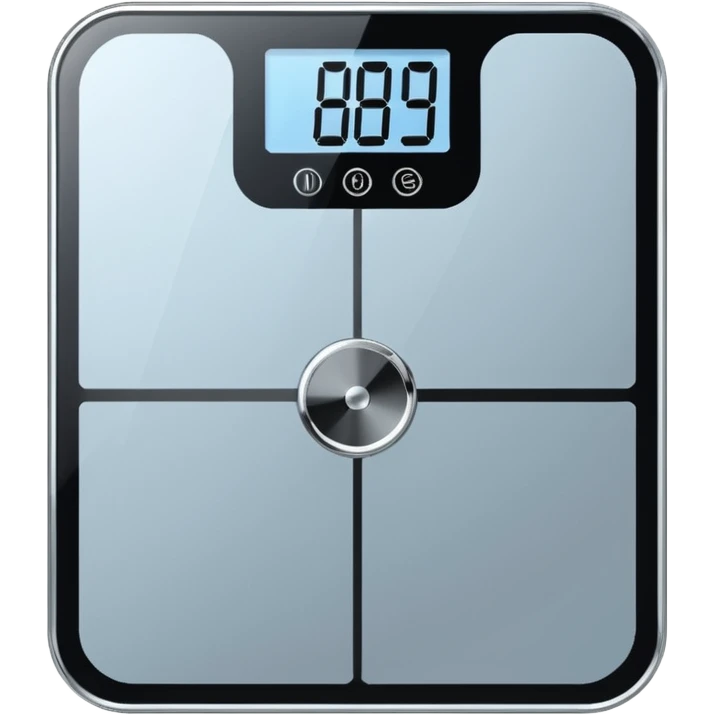 Digital weight scale with 0:00 on it emoji
