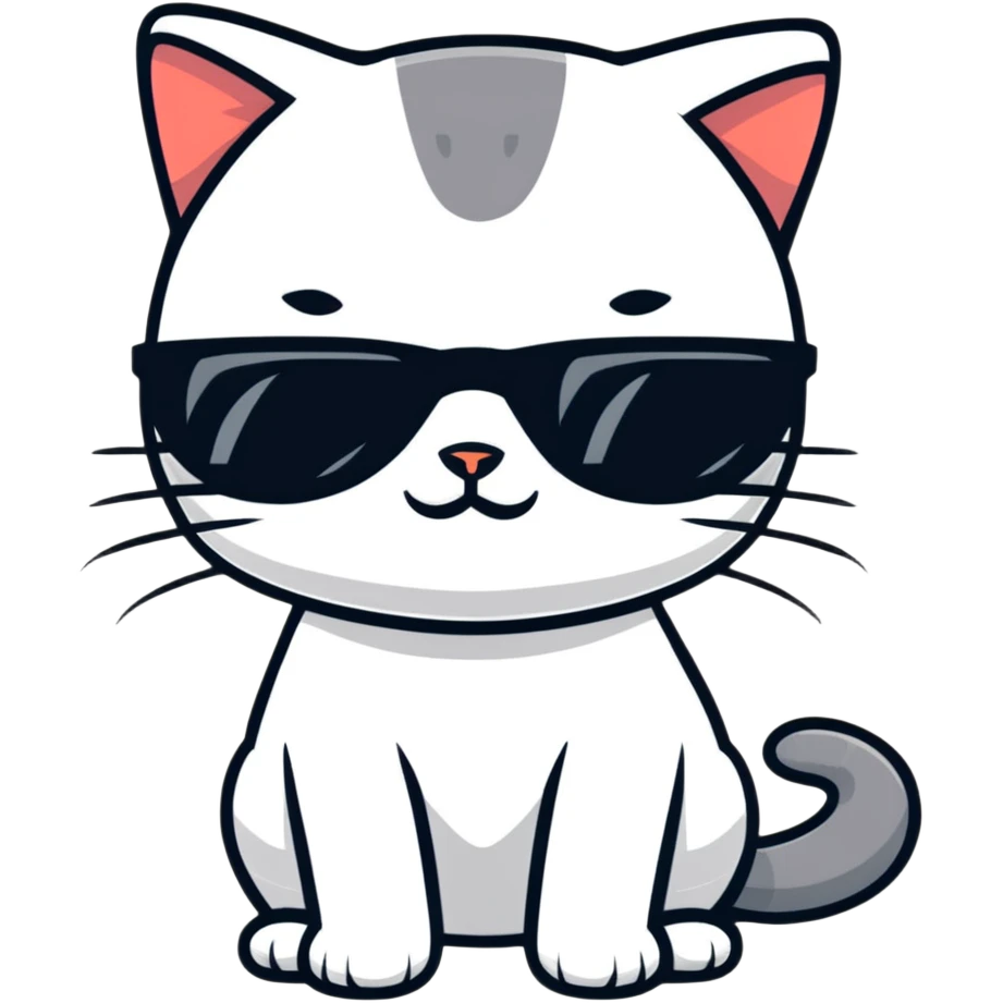 Cat with sunglasses emoji
