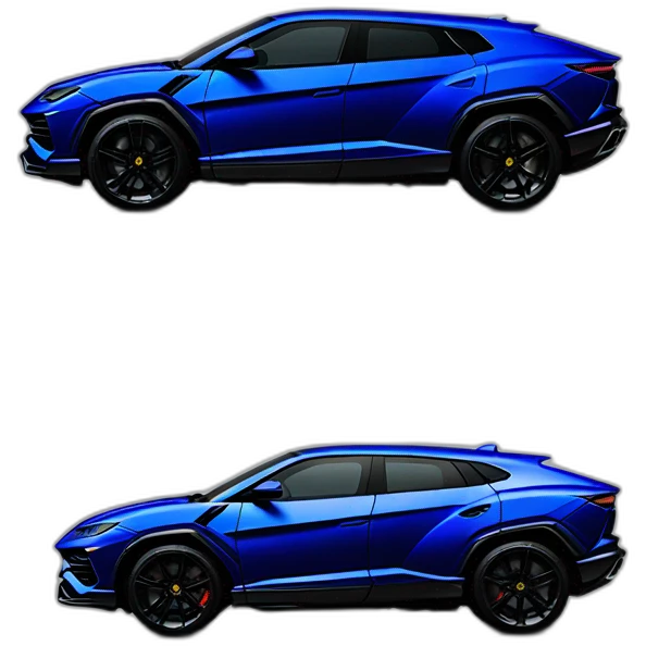 lamborghini urus in dark blue and with "Nath" written on the front plate emoji