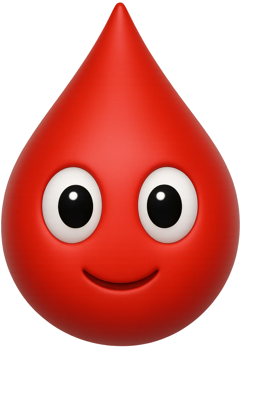 emoji 3d stile iphone di goccia di sangue con occhi 3d emoji