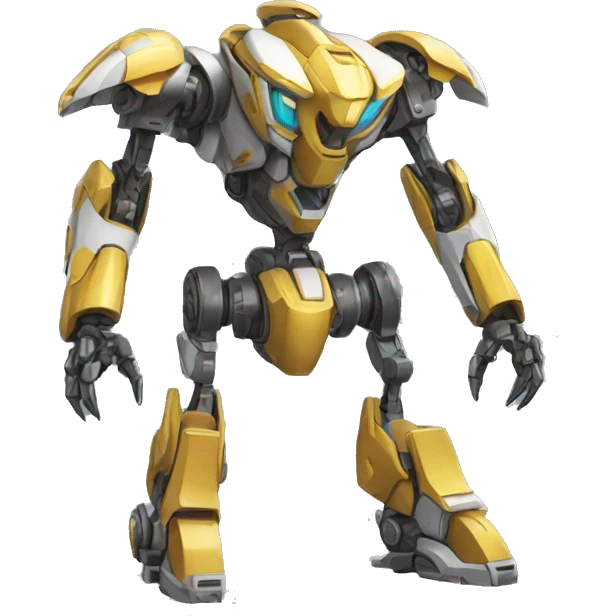 Futuristic mechanical medabot-lombax-mecha full body emoji