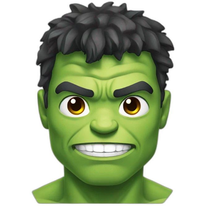 Hulk with smiling face emoji