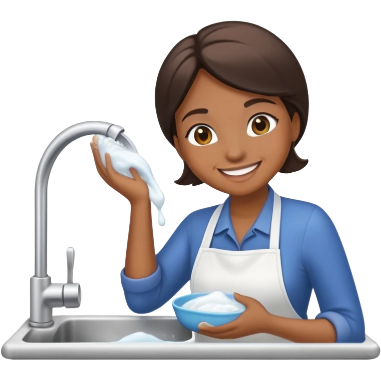 Make an emoji of Amanda hansimikali doing the dishes emoji