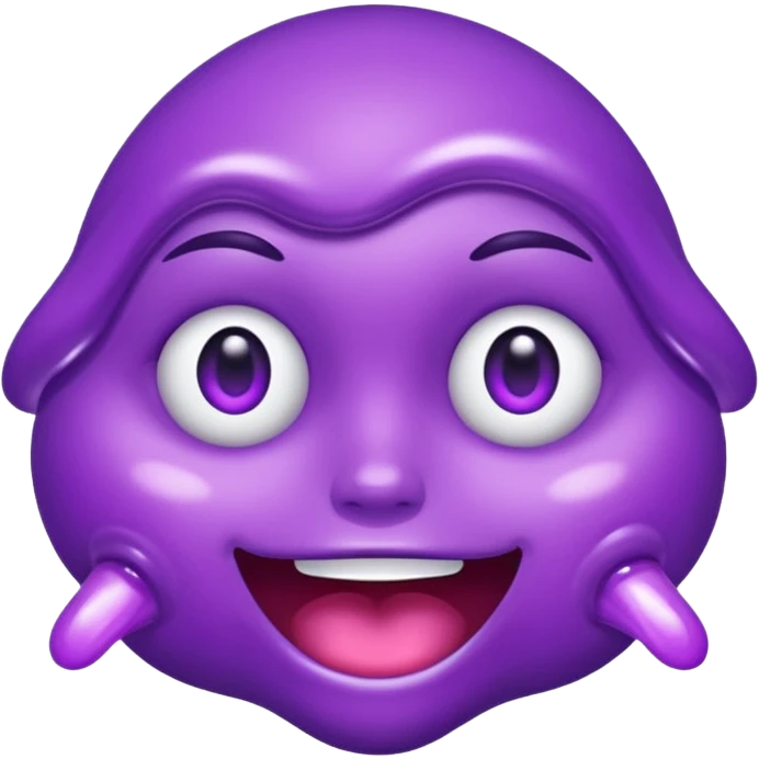 Lustful purple goo face for  emoji