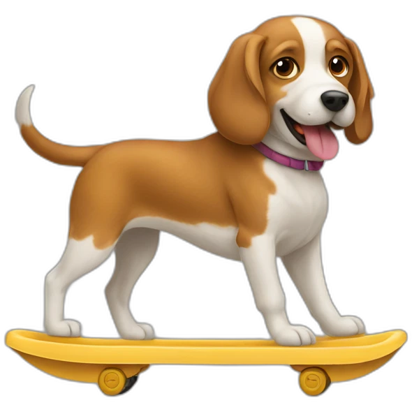 dog riding on a dog emoji