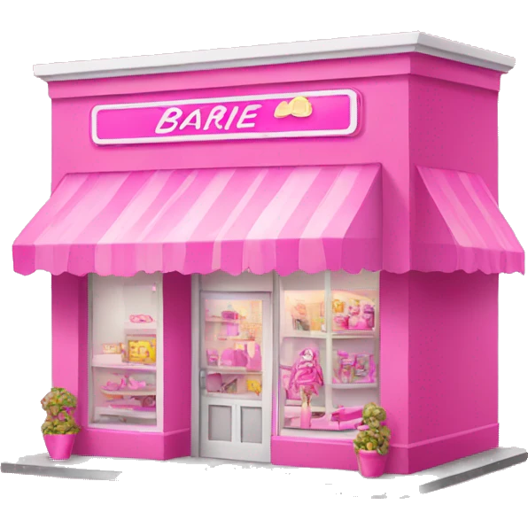 pink barbie shop emoji