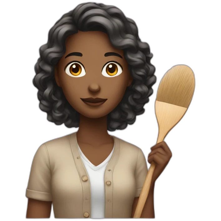 artist girl holding a palette emoji