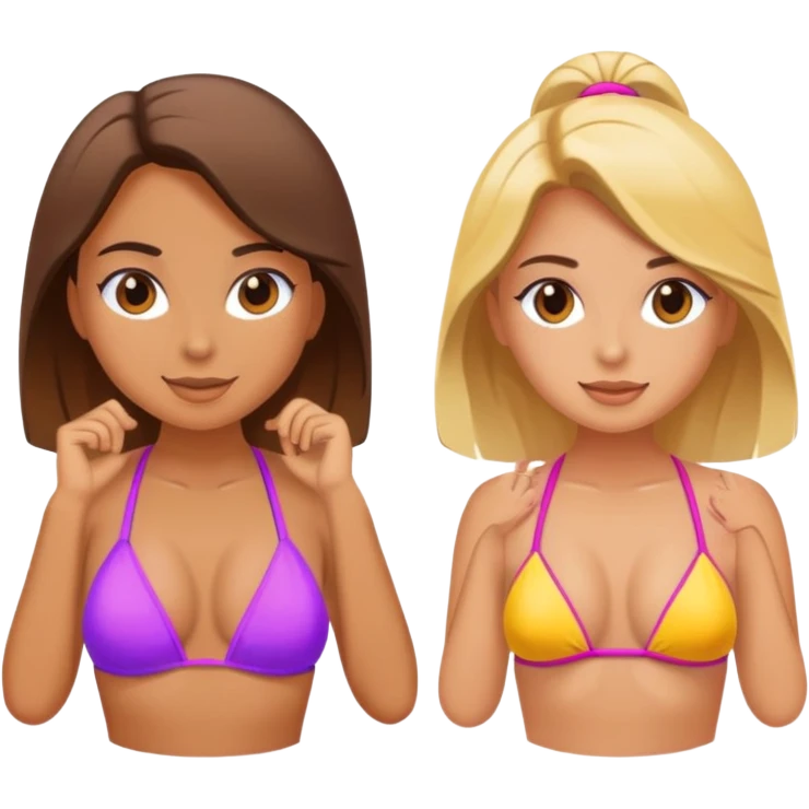 Girls with bikini  emoji