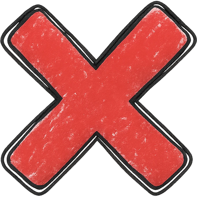 red cross sticker that means no emoji