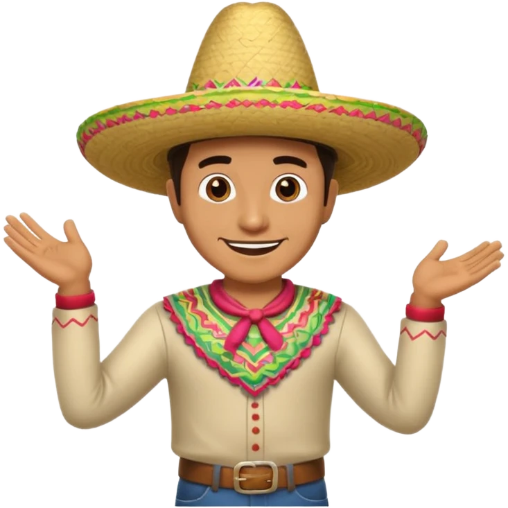 A Man Dancing with a Mexican Hat emoji