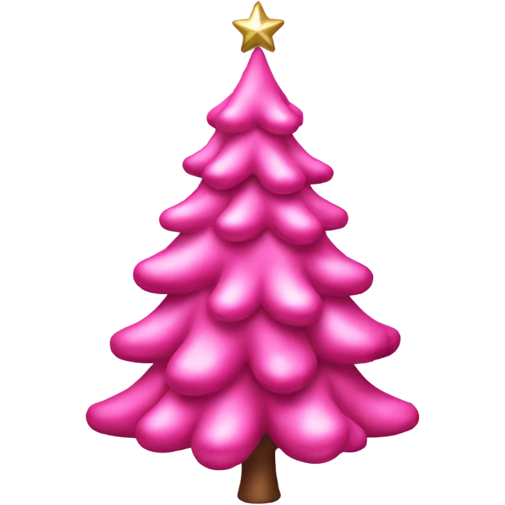 coquette pink christmas tree emoji
