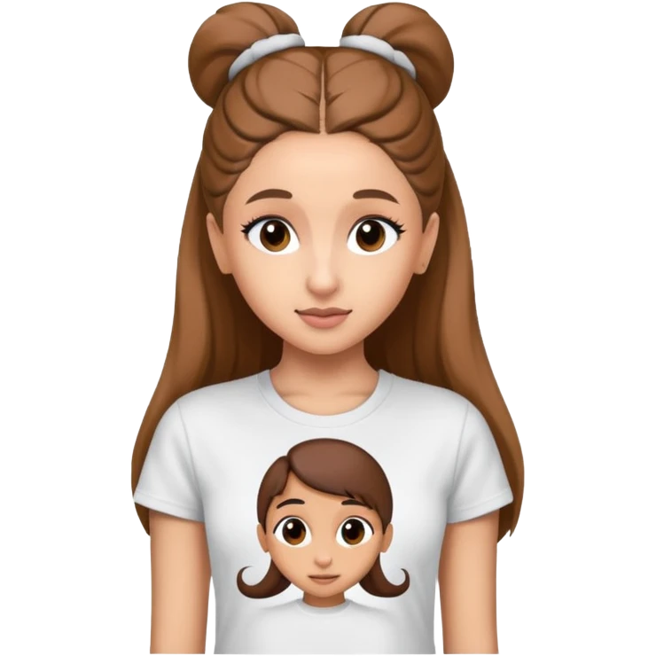 Ariana grande wearing T-shirt  emoji