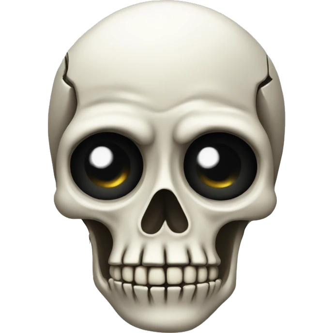 A skeleton face emoji with one eye staring into the camera  emoji
