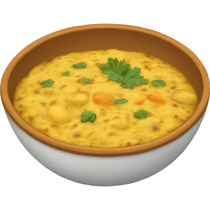 bowl of Dahl with roti emoji