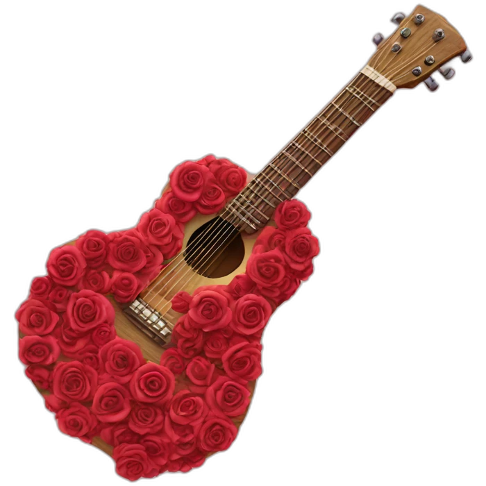 guitar-made-out-of-roses emoji