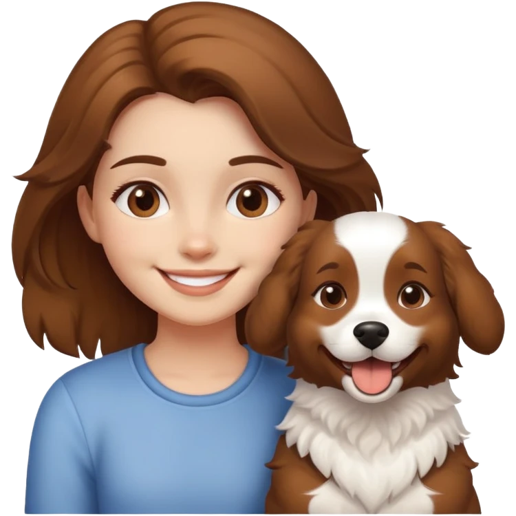 dog and girl emoji