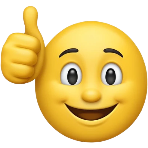 Goofy emoji with thumbs up  emoji