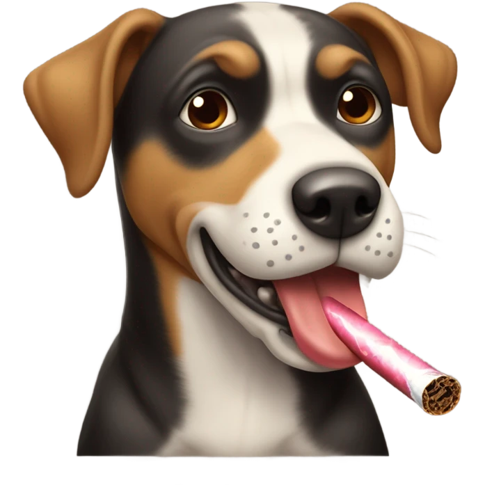Perro fumando emoji
