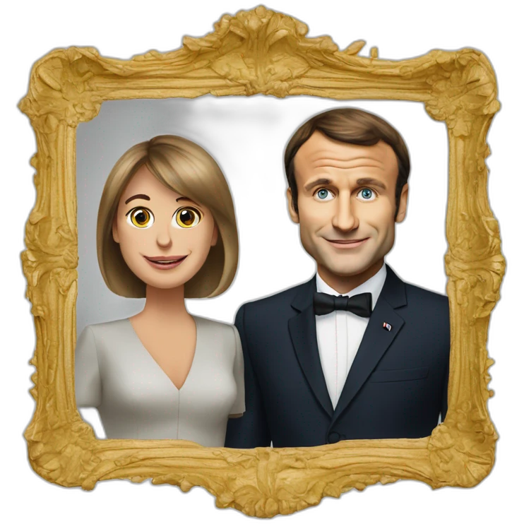 Emmanuel macron with Brigitte emoji