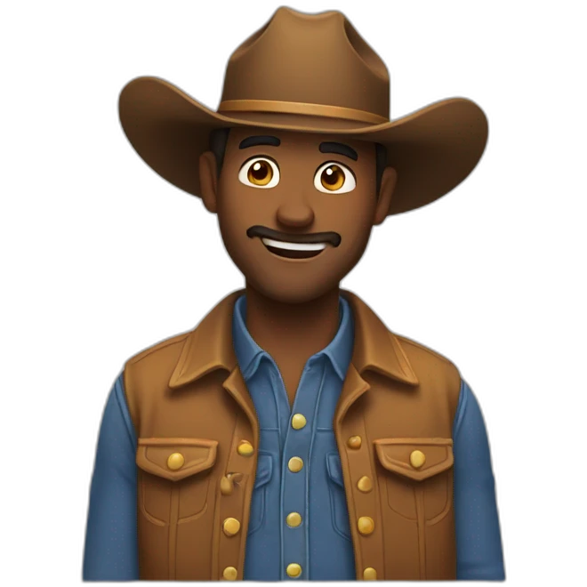 Relieved cowboy emoji