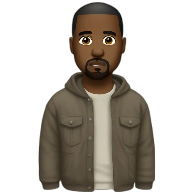 Kanye west with News emoji
