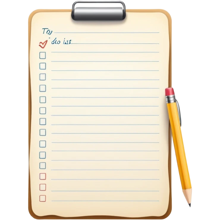 very long endless one-page to-do list emoji