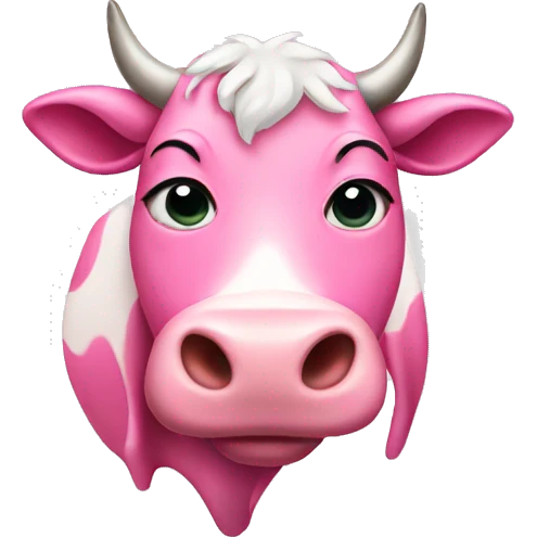 Pink cow  emoji