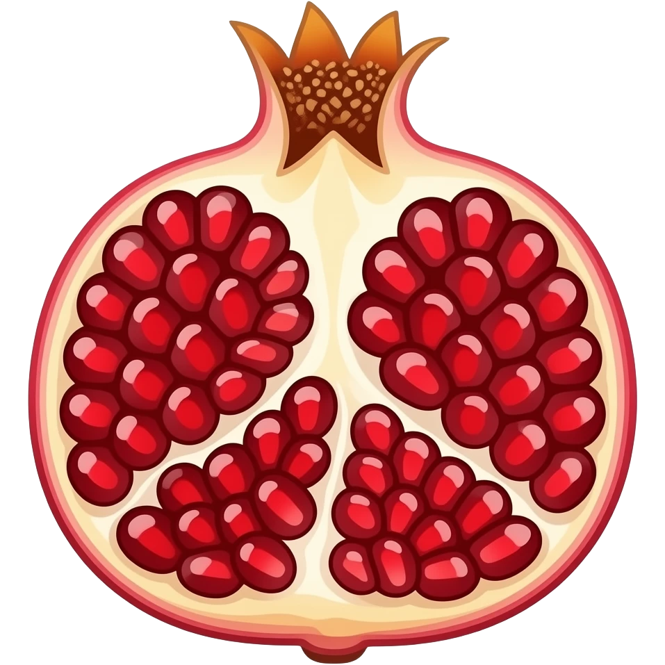 A pomegranate well red and juicy emoji