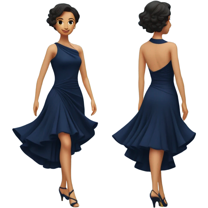 Navy blue tango emoji