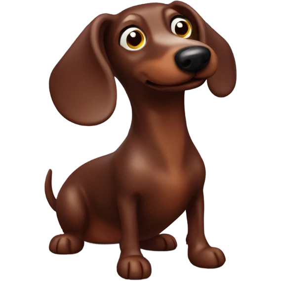 Chocolate dapple sausage dog  emoji