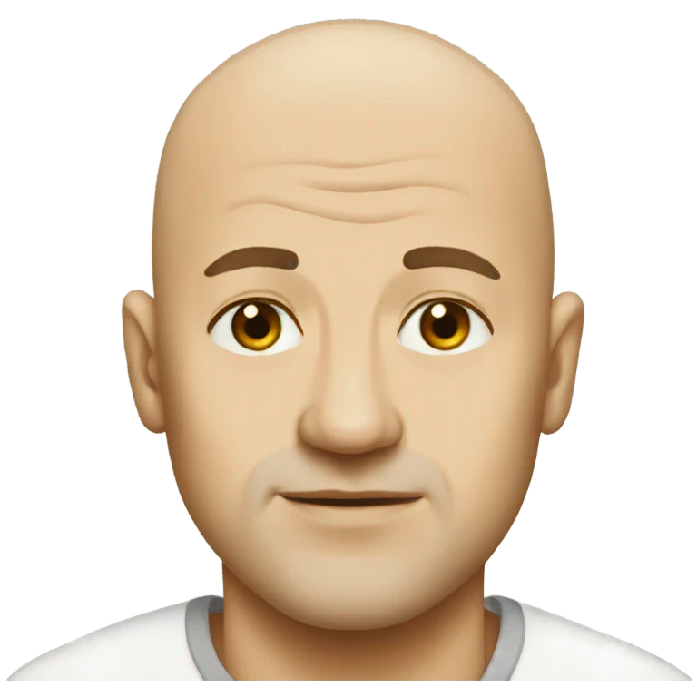 bald male portrait in color emoji